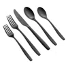 Cambridge Silversmiths Averie Satin 20 Piece Flatware Set In Black