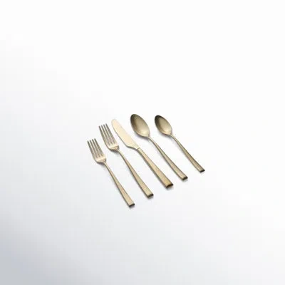Cambridge Silversmiths Cambridge Marlise Mirror 20-piece Flatware Set In Champagne