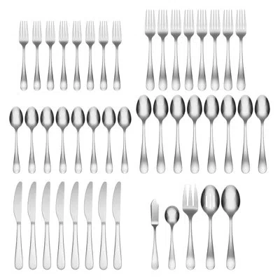 Cambridge Silversmiths Cambridge Rhiannon Mirror 45-piece Flatware Set