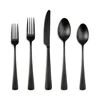Cambridge Silversmiths Cerys Satin 20 Piece Flatware Set In Black