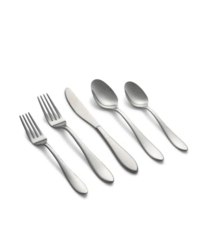 Cambridge Silversmiths Delia Mirror 20 Piece Stainless Steel Flatware Set, Service For 4 In Silver