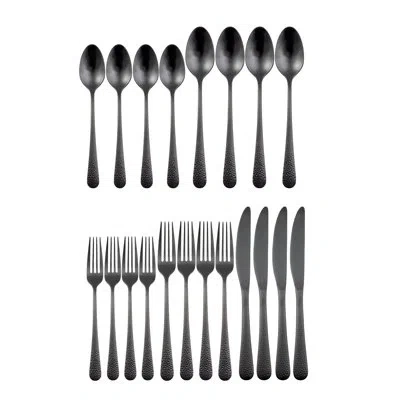 Cambridge Silversmiths Keene 20 Piece Flatware Set, Service For 4 In Black Satin