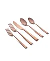 Cambridge Silversmiths Marlise Copper Satin 20 Piece 18/10 Stainless Steel Flatware Set, Service For 4 In Copper