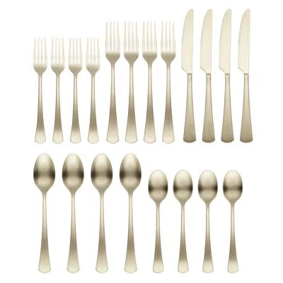 Cambridge Silversmiths Morgan Champagne 20-piece Set In Gold