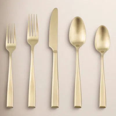 Cambridge Silversmiths Samira 20 Piece Flatware Set, Service For 4 In Champagne Satin