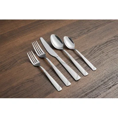 Cambridge Silversmiths Tabitha Sand Pebble 40-piece W/chrome Buffet, Service For 8
