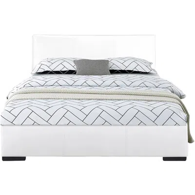 Camden Isle Abbey Platform Bed, White, King/ White