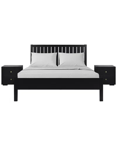 Camden Isle Graham 3pc Platform Bed & Nightstands Set