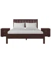 Camden Isle Graham 3pc Platform Bed & Nightstands Set