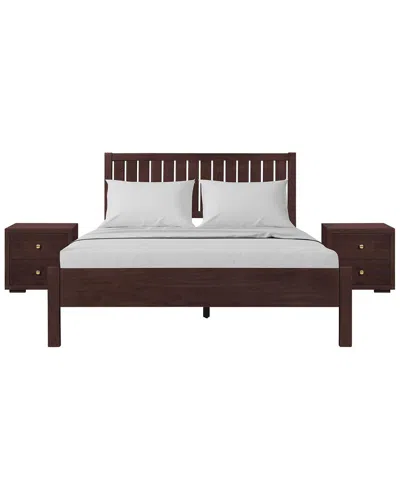Camden Isle Graham 3pc Platform Bed & Nightstands Set