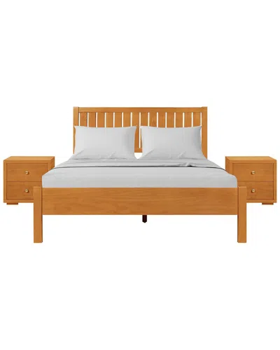 Camden Isle Graham 3pc Platform Bed & Nightstands Set