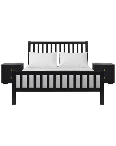 Camden Isle Hampton 3pc Platform Bed & Nightstands Set