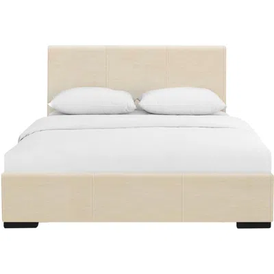 Camden Isle Hindes Upholstered Platform Bed, Beige, Queen/ Beige
