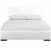 Camden Isle Hindes Upholstered Platform Bed, White, Queen/ White In White