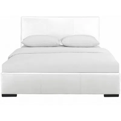 Camden Isle Hindes Upholstered Platform Bed, White, King/ White