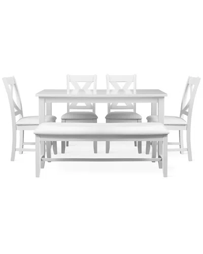 Camden Isle Kendal 6 Piece Dining Set In White