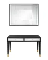 Camden Isle Makalu Wall Mirror & Console Table In Black