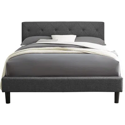 Camden Isle Monticello Platform Bed, Queen, Gray/ Grey