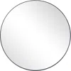 Camden Isle Round Metal Frame Mirror In Transparent