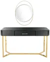 Camden Isle Sonya Wall Mirror & Console Table In Black