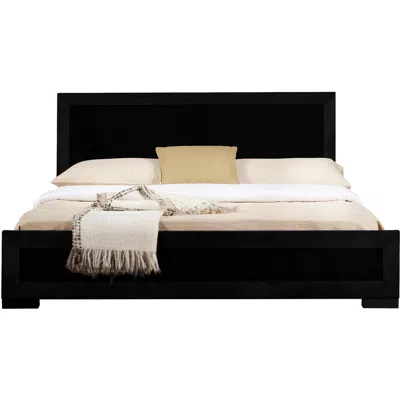 Camden Isle Trent Wooden Platform Bed In Black, Twin/ Black