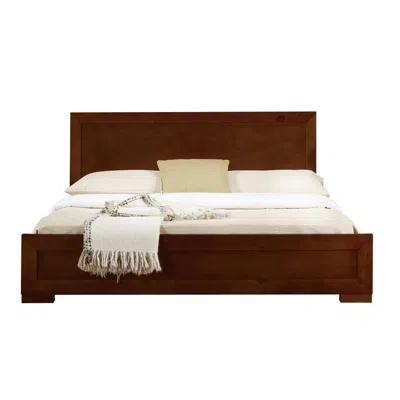 Camden Isle Trent Wooden Platform Bed In Walnut, Twin/ Walnut
