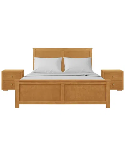 CAMDEN ISLE CAMDEN ISLE WINSTON 3PC PLATFORM BED & NIGHTSTANDS SET
