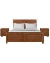 Camden Isle Winston 3pc Platform Bed & Nightstands Set