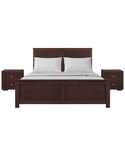 Camden Isle Winston 3pc Platform Bed & Nightstands Set