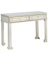 Camden Isle Aubrey 48 In. Champagne Rectangle Glass Console Table In Brown