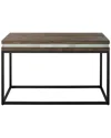 Camden Isle Bailey 47.2 In. Brown Rectangle Glass Console Table In Brown
