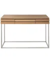 Camden Isle Barnes 47.2 In. Brown Rectangle Glass Console Table In Brown