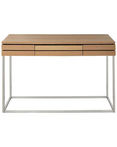 Camden Isle Barnes 47.2 In. Brown Rectangle Glass Console Table