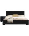 Camden Isle S Trent Wooden Platform Bed With Nightstand In Black