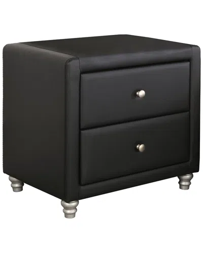 Camden Isle S Upholstered 2 Drawer Nightstand In Black