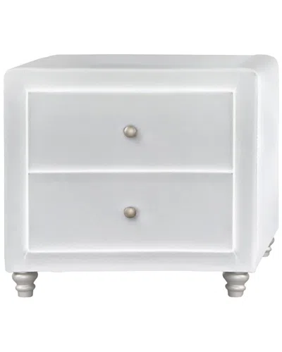 Camden Isle S Upholstered 2 Drawer Nightstand In White