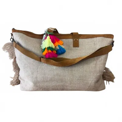 Camel Threads Women's Ivy Weekender Bag In Grey/ Brown In Multi