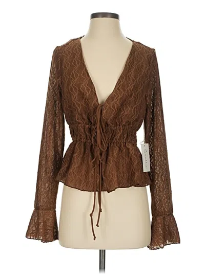Camellia Cardigan Sweater In Brown