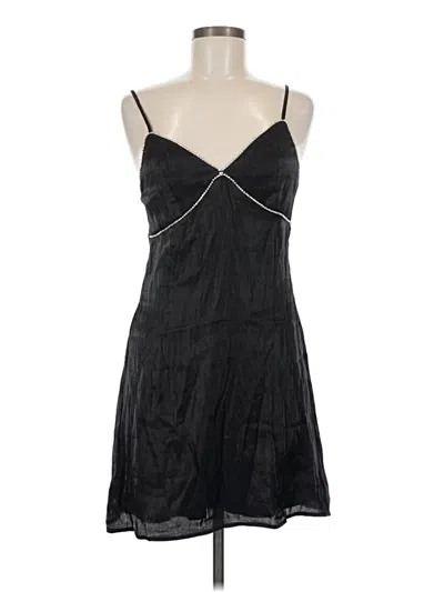 Pre-owned Camellia Cocktail Dress In Black