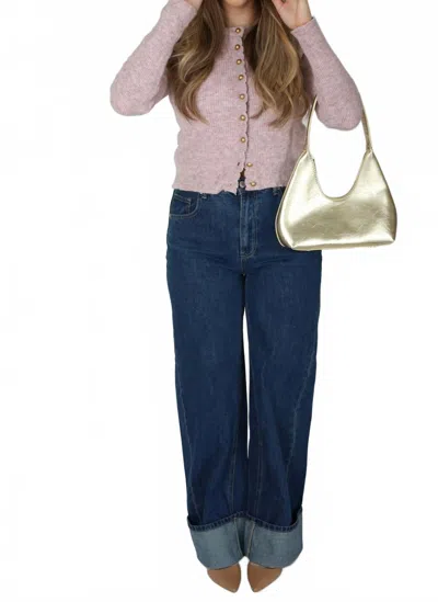 Camellia Lila Scalloped Sweater In Lavender In Purple