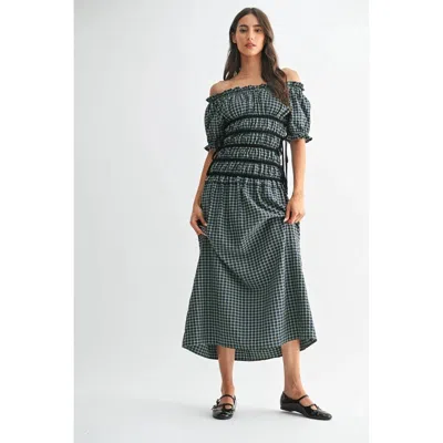 Camellia Olivine Dress In Green In Multi