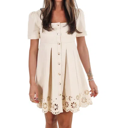 Camellia Women's Met Your Match Eyelet Mini Dress In Cream In Multi