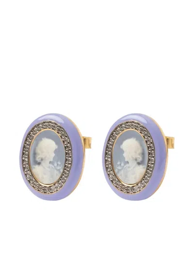 Cameo & Beyond Glam Stud Earrings