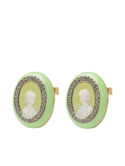 Cameo & Beyond Glam Stud Earrings