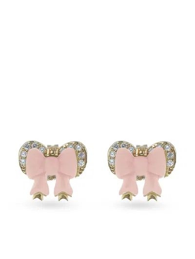 Cameo & Beyond Ribbon Stud Earrings In Gold