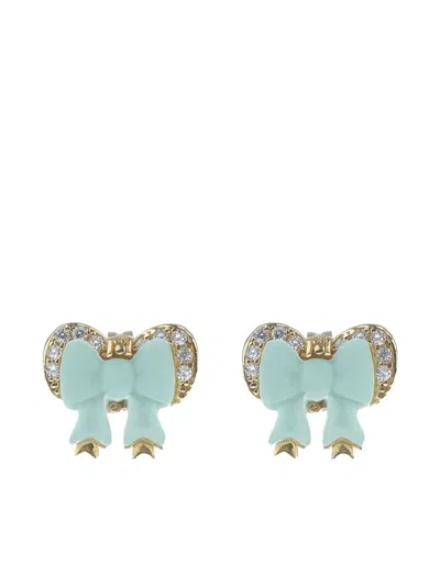 Cameo & Beyond Ribbon Stud Earrings In Gold