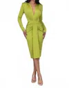 Cameo Aria Dress In Chartreuse In Green