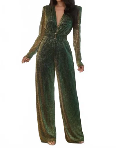 Cameo Charisma Jumpsuit In Emerald In Green