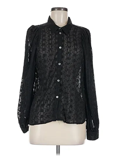 Pre-owned Cameo Long Sleeve Blouse In Black