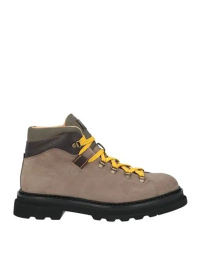 Camerlengo Man Ankle Boots Grey Size 9 Leather